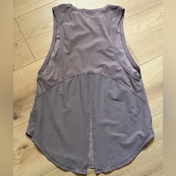 Dusty Dawn Lululemon Ace back slit tie tank top Mauve Violet crewneck sleeveless - Picture 13 of 13